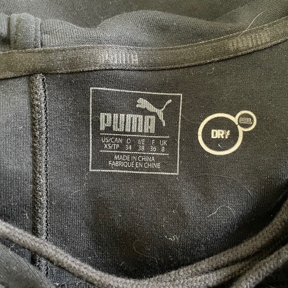 Puma Black 3/4 Sleeve Hoodie - Picture 3 of 3